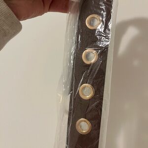 U.S. Polo Assn. XL Brown Belt with Gold Accents and Hole Design